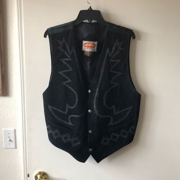 Exclusive Paragraff Clothing Co Leather Vest Size M Black GUC - Picture 1 of 4